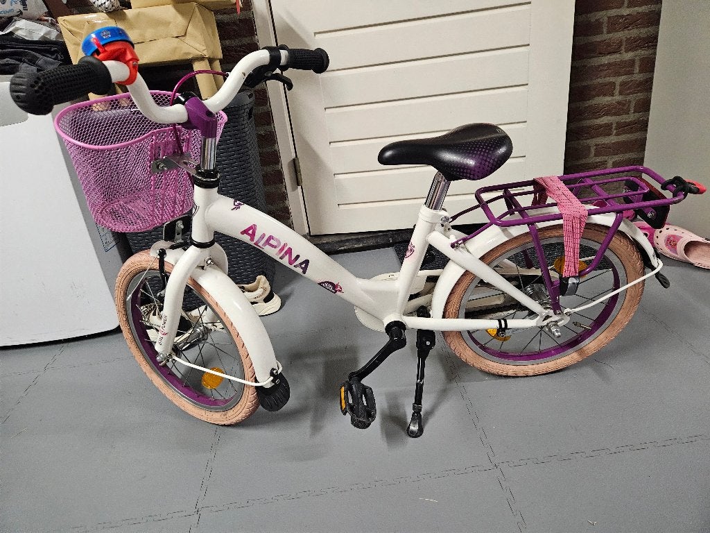 Kinderfiets, Ophalen, Terugtraprem, Zijwieltjes, Alpina