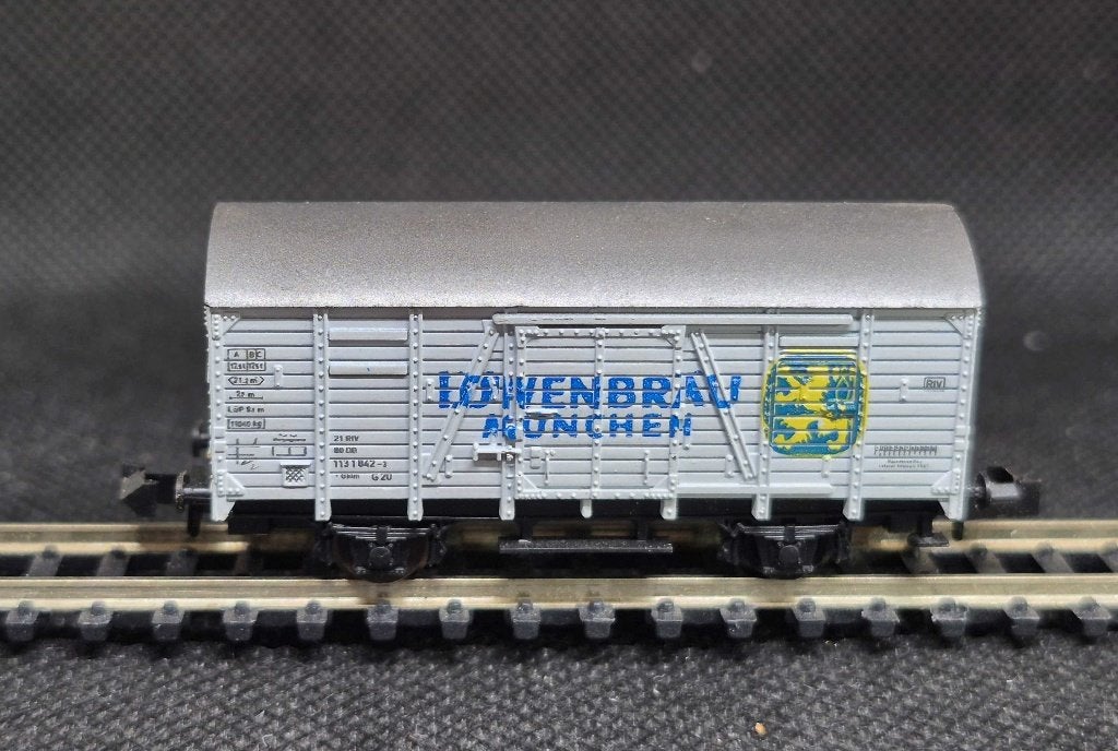 Roco 25044 - gesl.goederenwagen G20 "Löwenbräu" (16249), Gebruikt, Gelijkstroom, Wagon, Ophalen of Verzenden