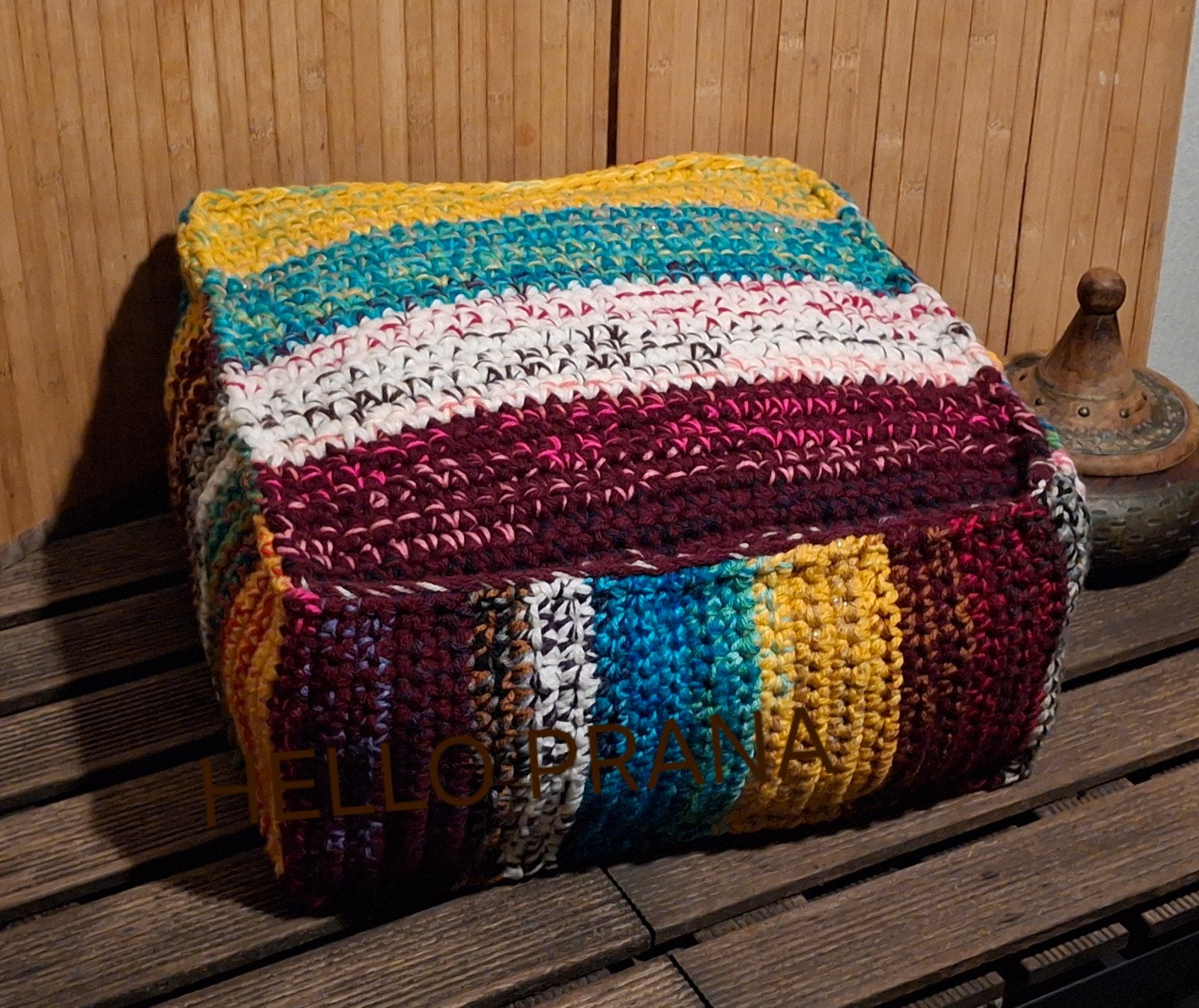 Yoga Poef XL Kussen Meditatie Lifestyle, Minder dan 50 cm, Verzenden, Vierkant, Nieuw