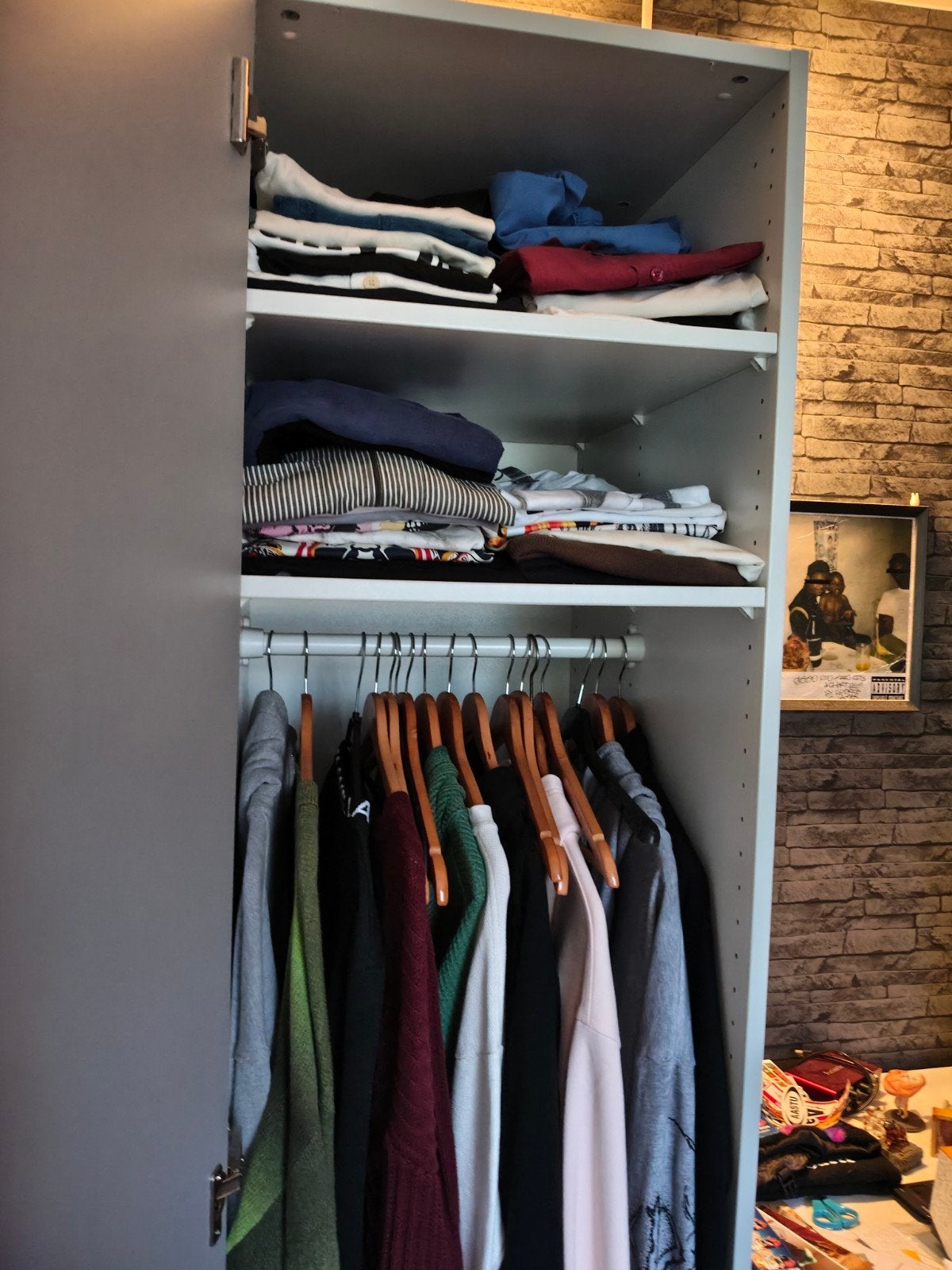 IKEA PAX kledingkast met spiegeldeur en planken, Ophalen, Met deur(en), 200 cm of meer, Overige houtsoorten