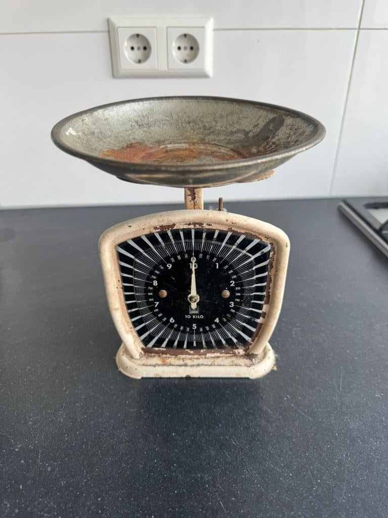 Vintage weegschaal, Ophalen, Keukenweegschaal, Analoog, 500 gram of grover