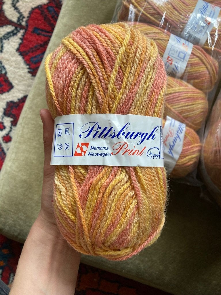 Wolletjes Pittsburgh 'Print' geel/roze/oranje Acryl, Wol, Ophalen, Nieuw, Breien of Haken, Wol of Garen