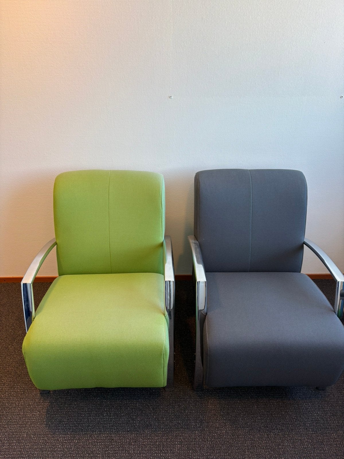 2 Fauteuils, Ophalen, Gebruikt, 75 tot 100 cm, Stof