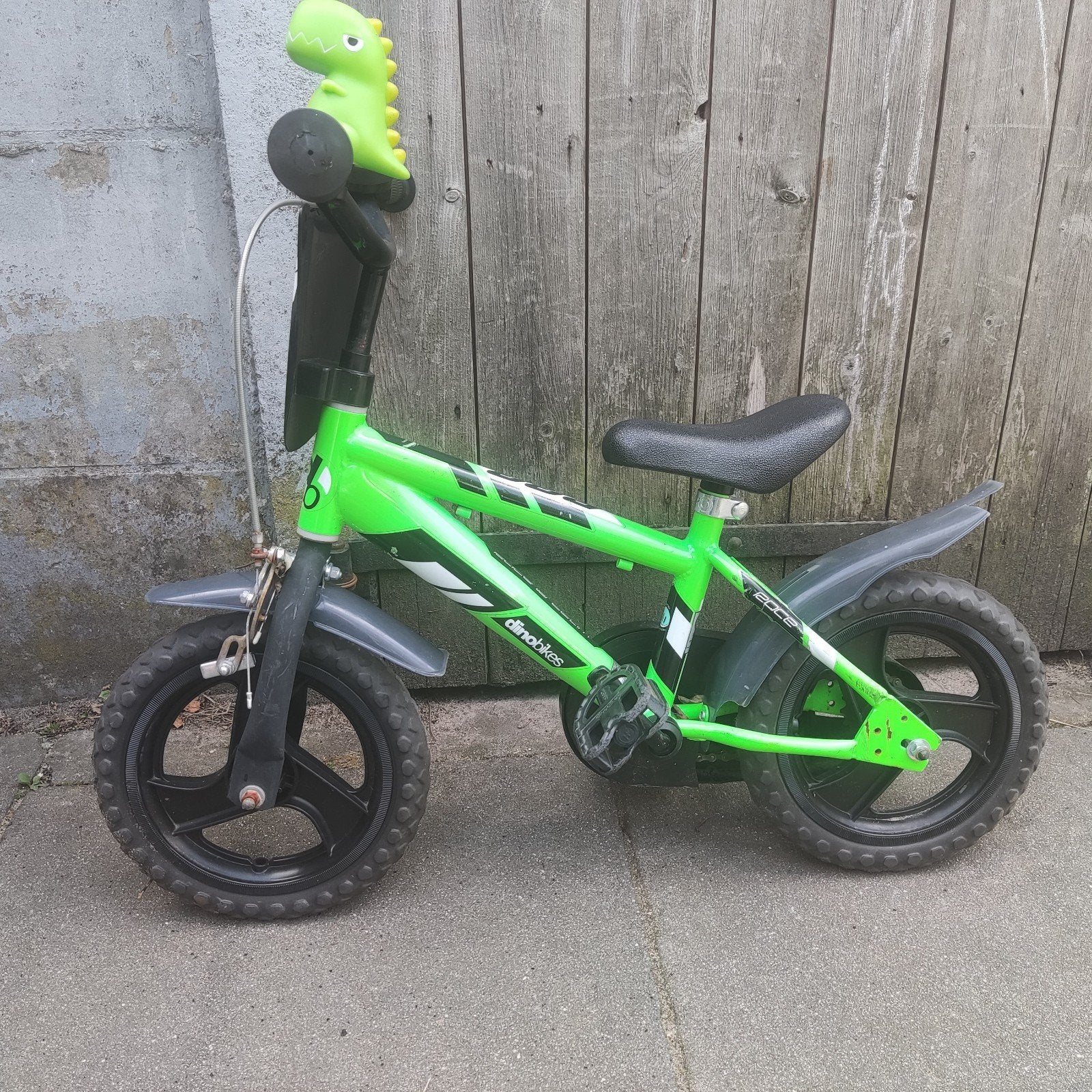 Dino Bikes Kinderfiets 12 inch - Groen, Fietsen en Brommers, Fietsen | Kinderfietsjes, Ophalen, Gebruikt, Velgrem, Minder dan 16 inch