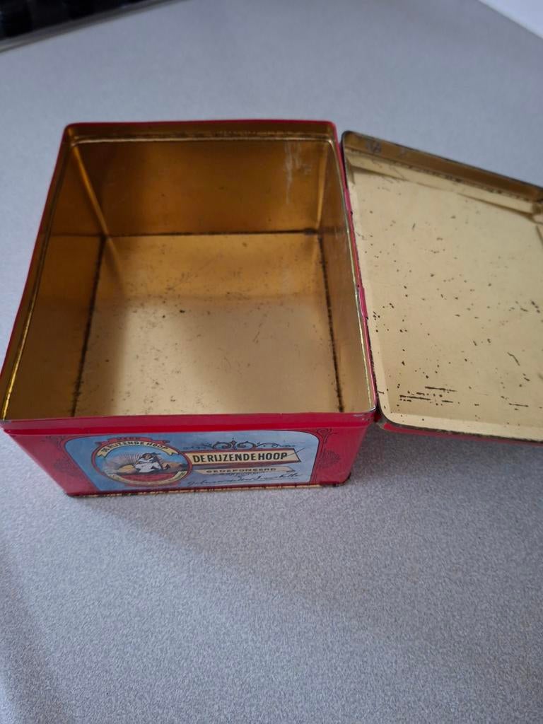 Vintage Van Nelle Koffie Thee Blik - De Rijzende Hoop, Verzamelen, Blikken, Ophalen of Verzenden, Gebruikt, Koffie, Van Nelle