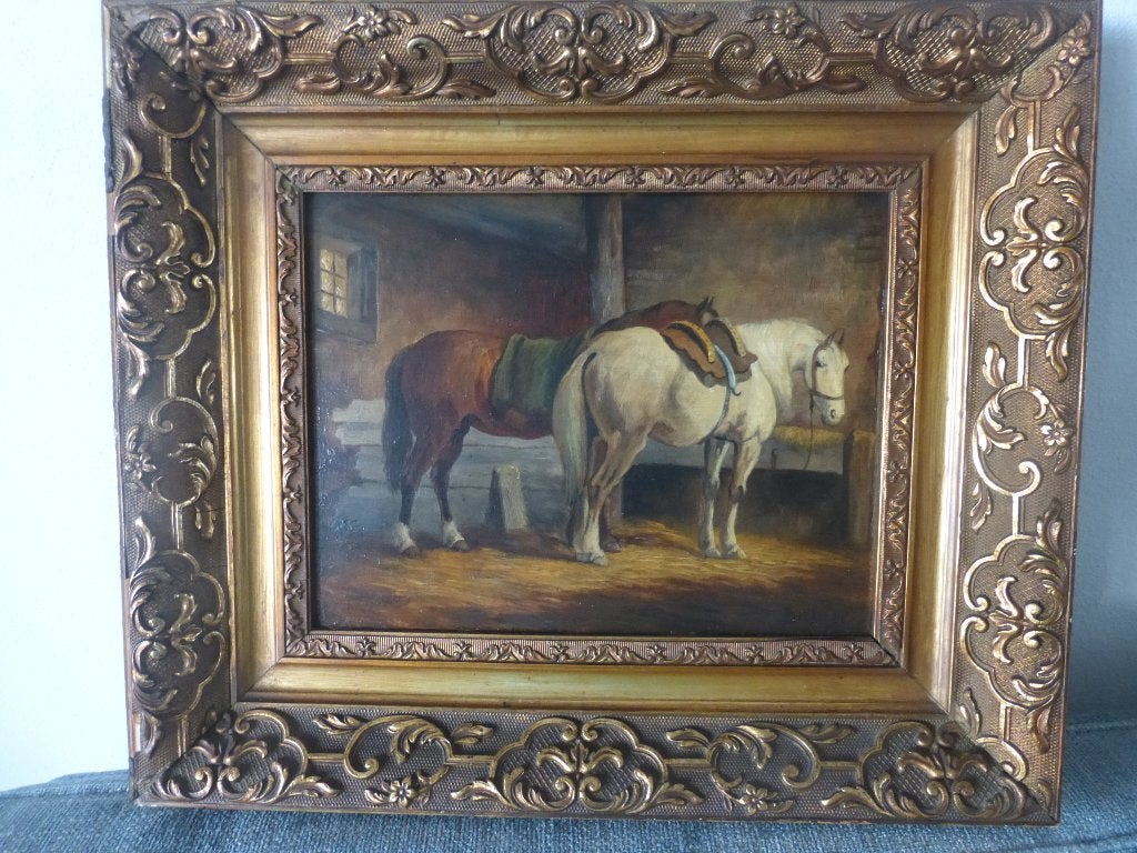 schilderij, Ophalen, Doek, Dieren, Handgeschilderd