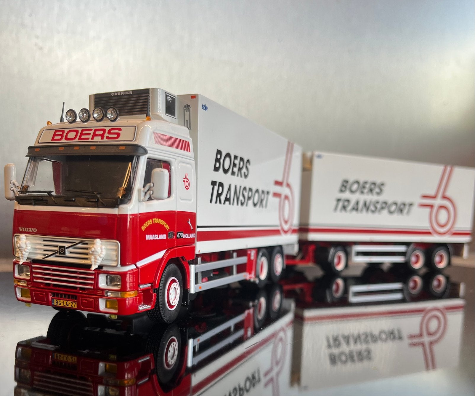 Tekno Volvo FH combi Boers, Ophalen of Verzenden, Zo goed als nieuw, Bus of Vrachtwagen, Tekno