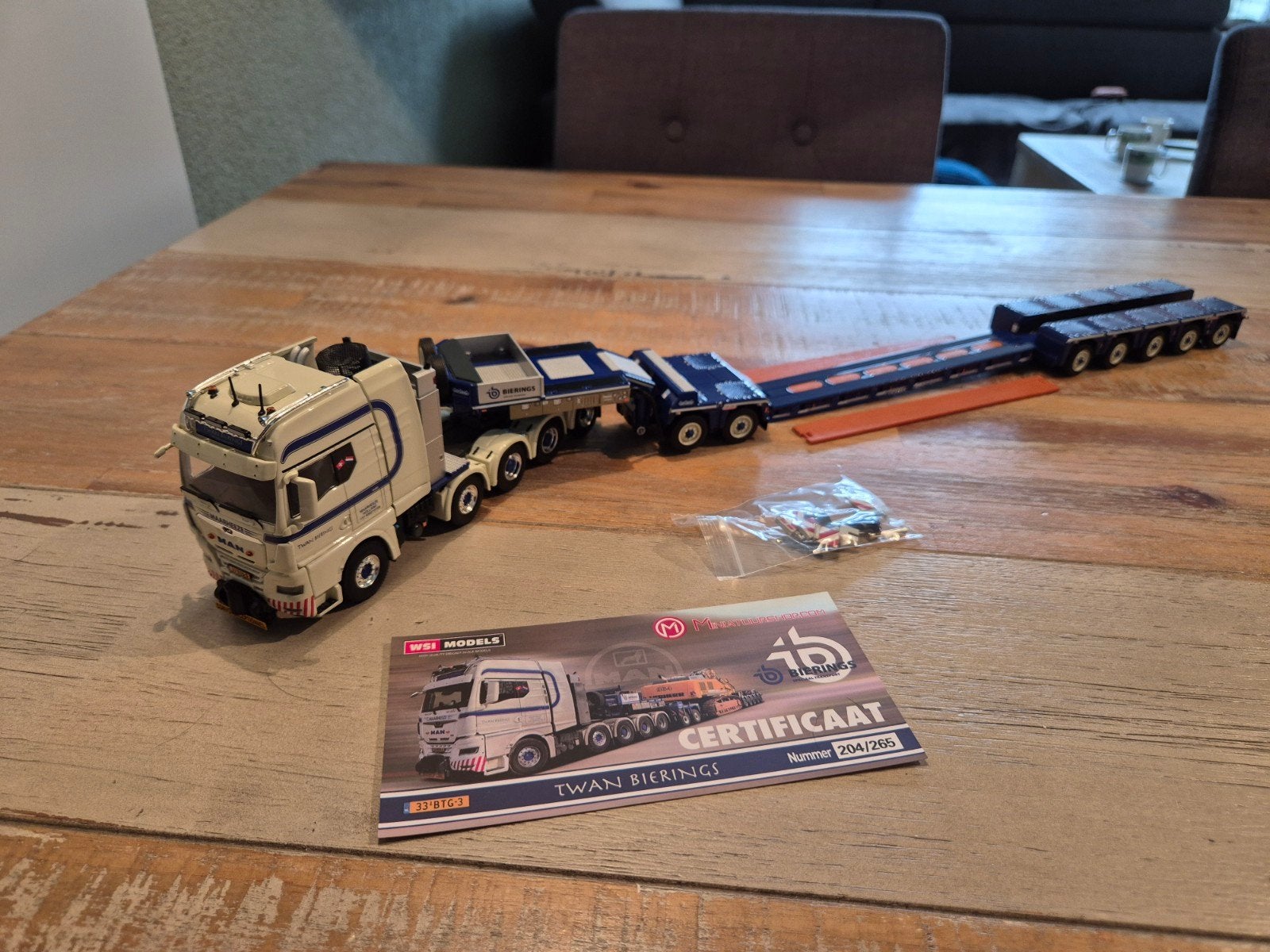 Twan Bierings Man TGX met Nooteboom dieplader Wsi, Ophalen of Verzenden, Nieuw, Bus of Vrachtwagen, Wsi