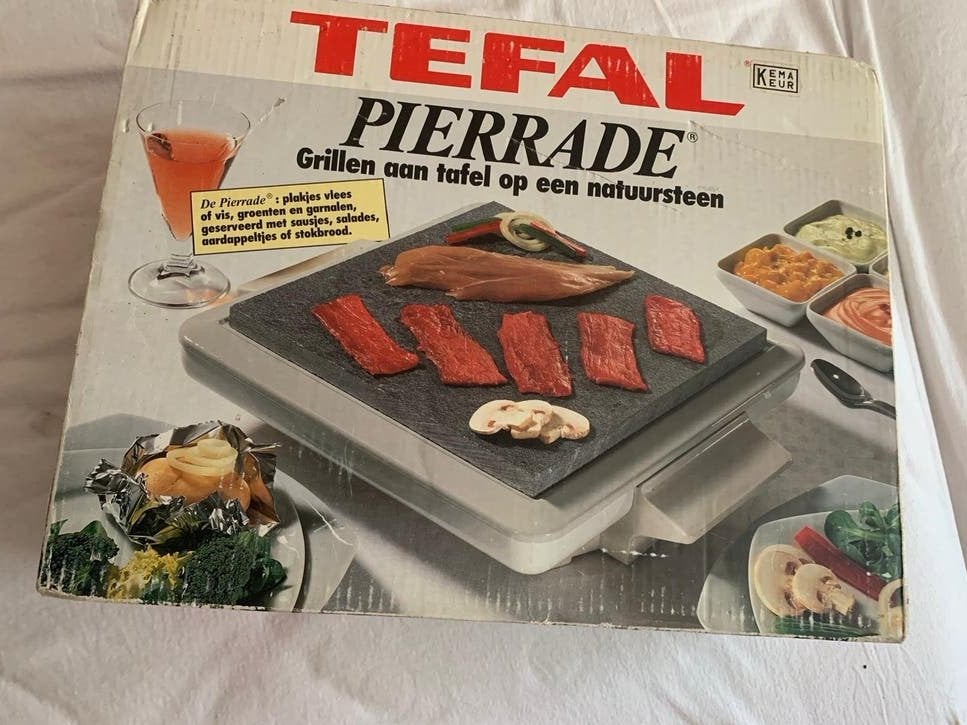 Tefal Pierrade Steen Grill - Elektrische Grillplaat, Ophalen of Verzenden, Gebruikt, 4 t/m 7 personen