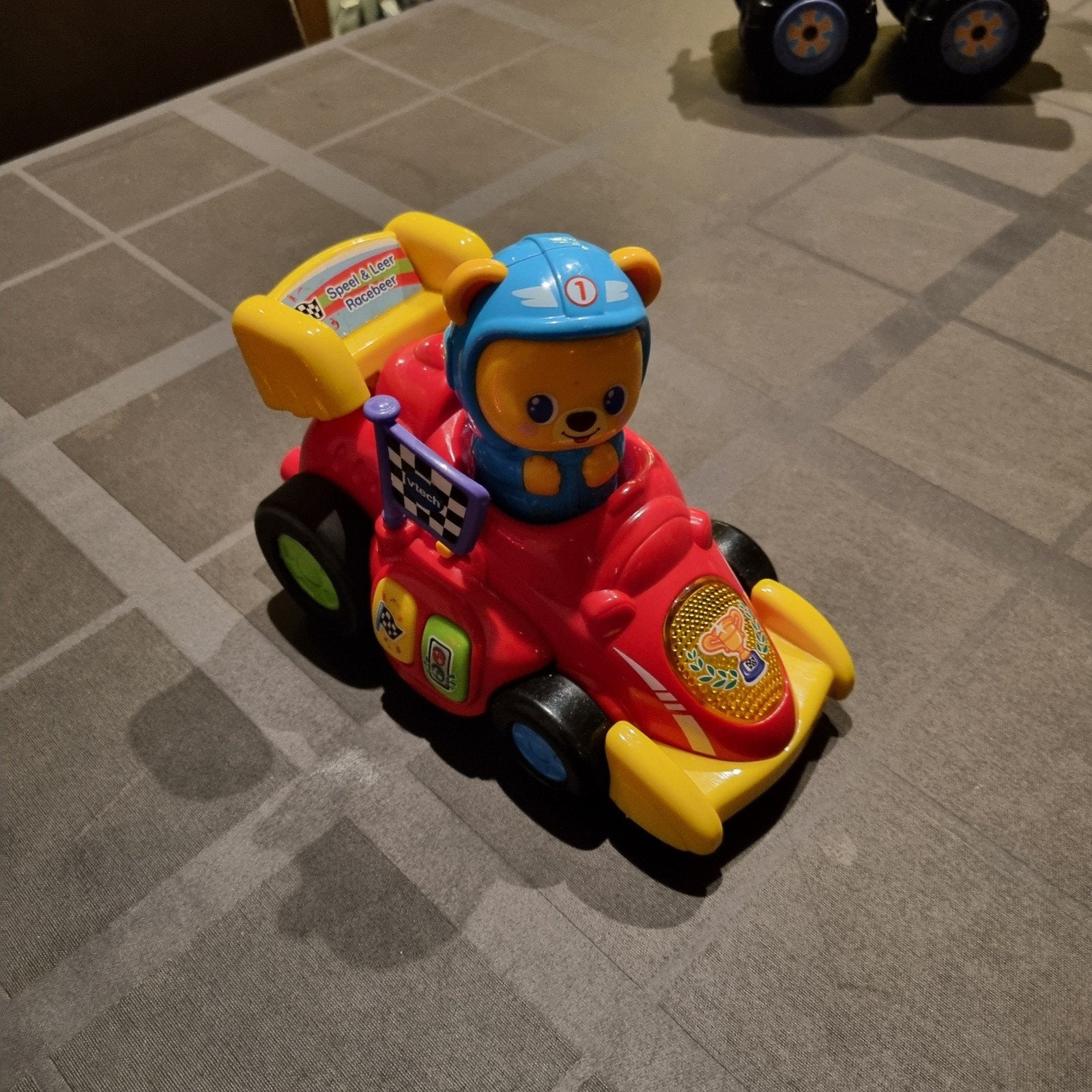 VTech Speel & Leer Racebeer raceauto, Ophalen of Verzenden, Zo goed als nieuw