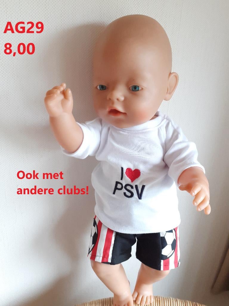 Poppenkleertjes baby born. Set PSV. Opbrengst KiKa., Ophalen, Nieuw, Babypop