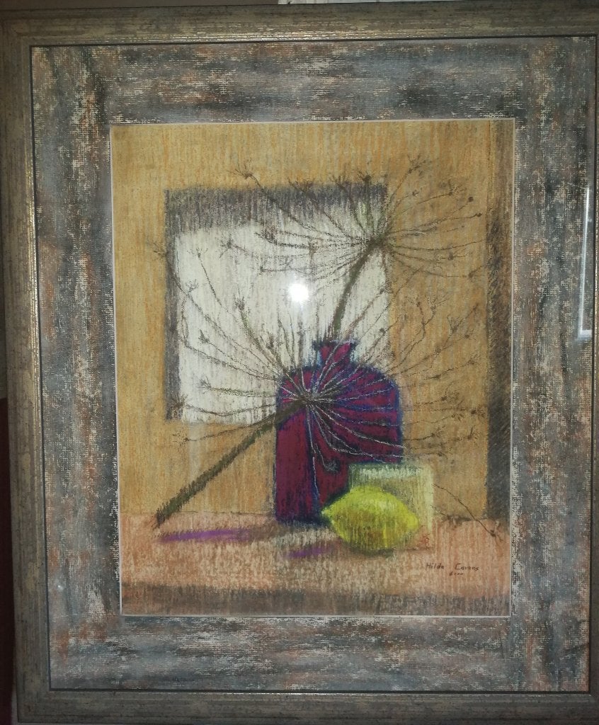 Schilderij in pastelkrijt, ingelijst, nieuw., Ophalen, Gesigneerd