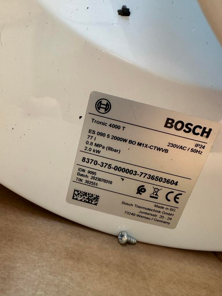Bosch Boiler Tronic 4000 T 80 liter - Element defect, Doe-het-zelf en Verbouw, Geisers en Boilers, 20 tot 100 liter, Ophalen, Gebruikt
