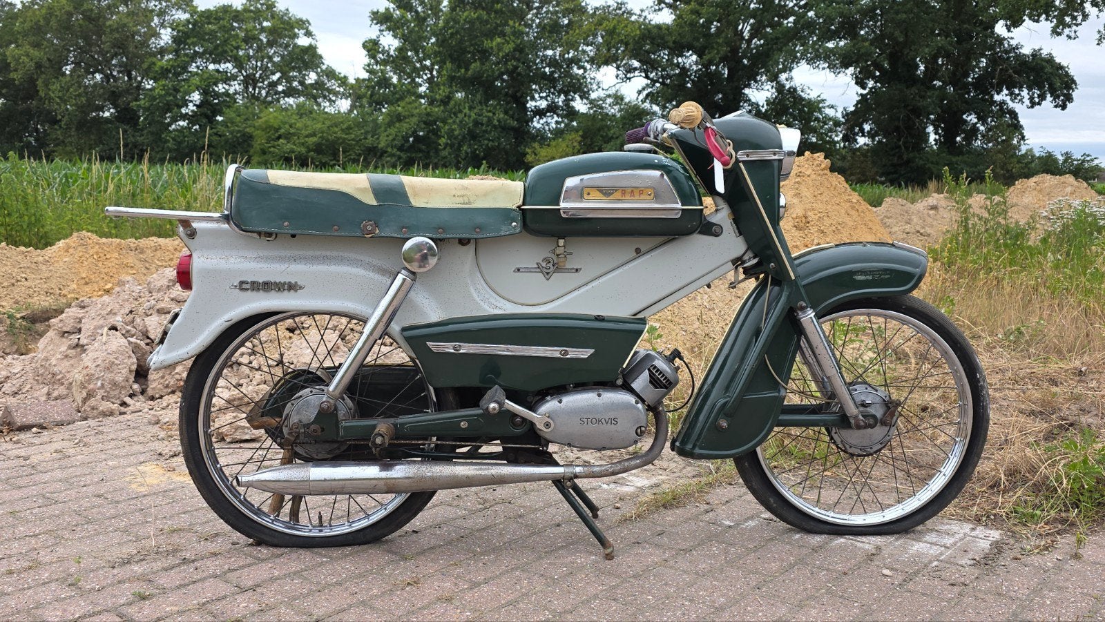 RAP stokvis crown met brommerkenteken, Fietsen en Brommers, Ophalen of Verzenden, Overige merken