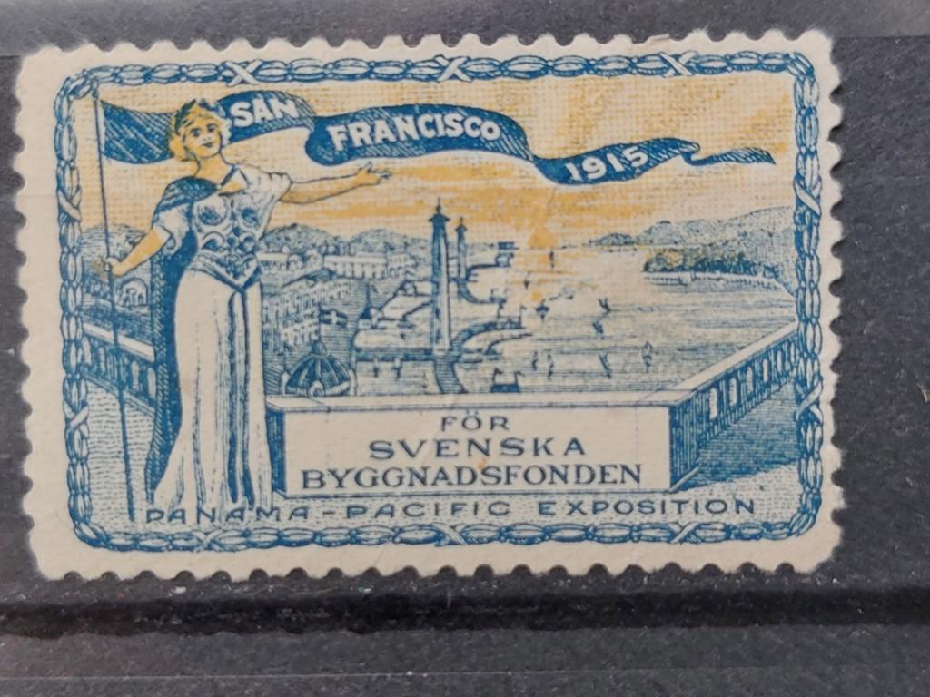 Zweden Panama-Pacific Expositie cinderella 1915, Ophalen of Verzenden, Zweden