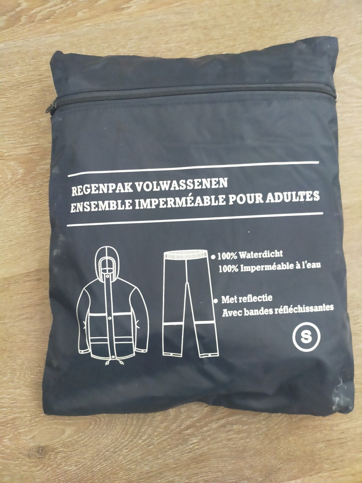Regenpak voor volwassenen - 100% waterdicht, maat S, Caravans en Kamperen, Regenkleding, Ophalen of Verzenden, Nieuw, Regenbroek