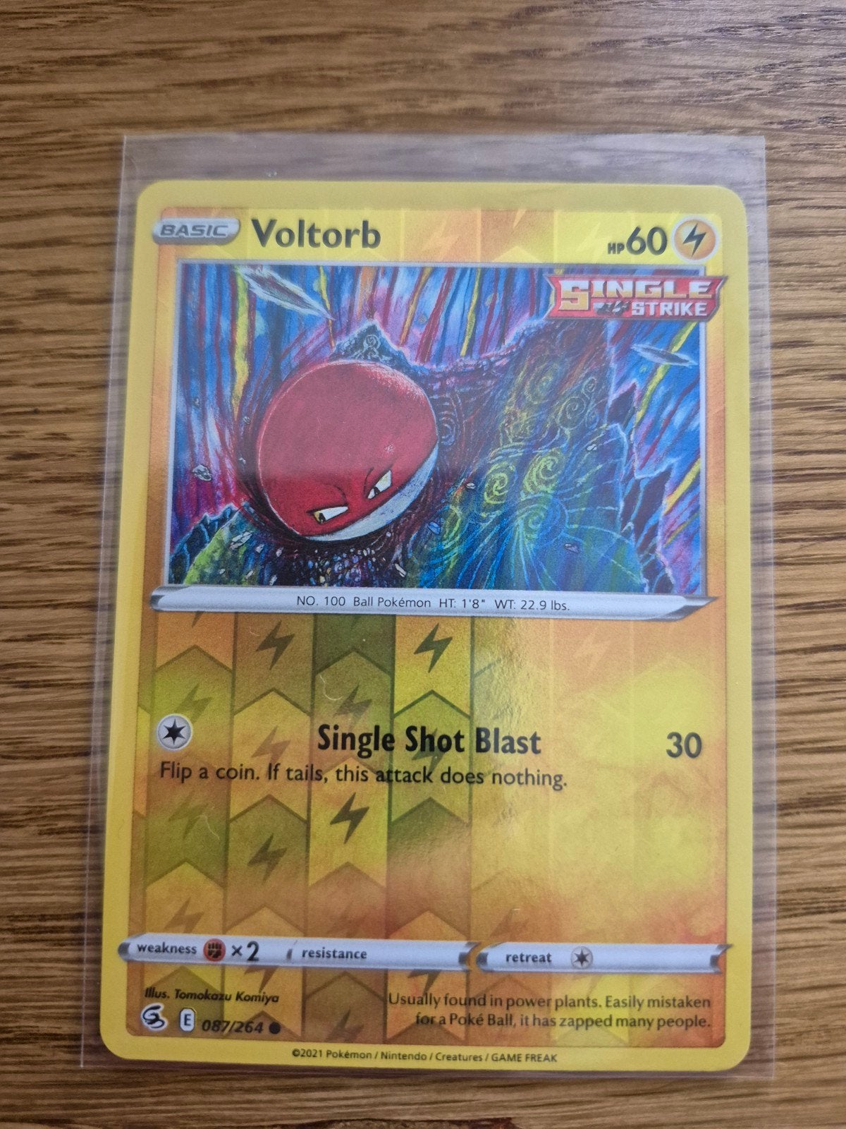 Voltorb 087/264 Reverse Holo, Ophalen of Verzenden, Zo goed als nieuw, Losse kaart, Foil