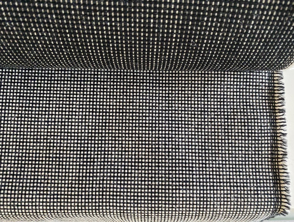 De Ploeg Accent 01/08 zwart+wit; vintage meubelstof, Wol, Meerkleurig, 120 cm of meer, Ophalen of Verzenden