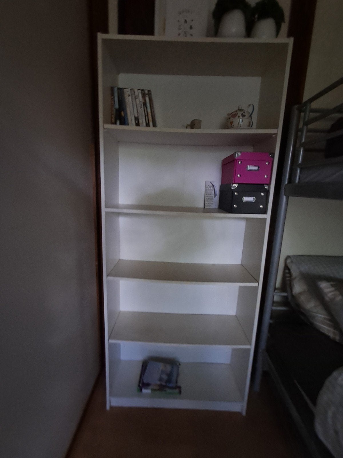 Boekenkast - witte houten boekenkast, Ophalen, 25 tot 50 cm, 50 tot 100 cm