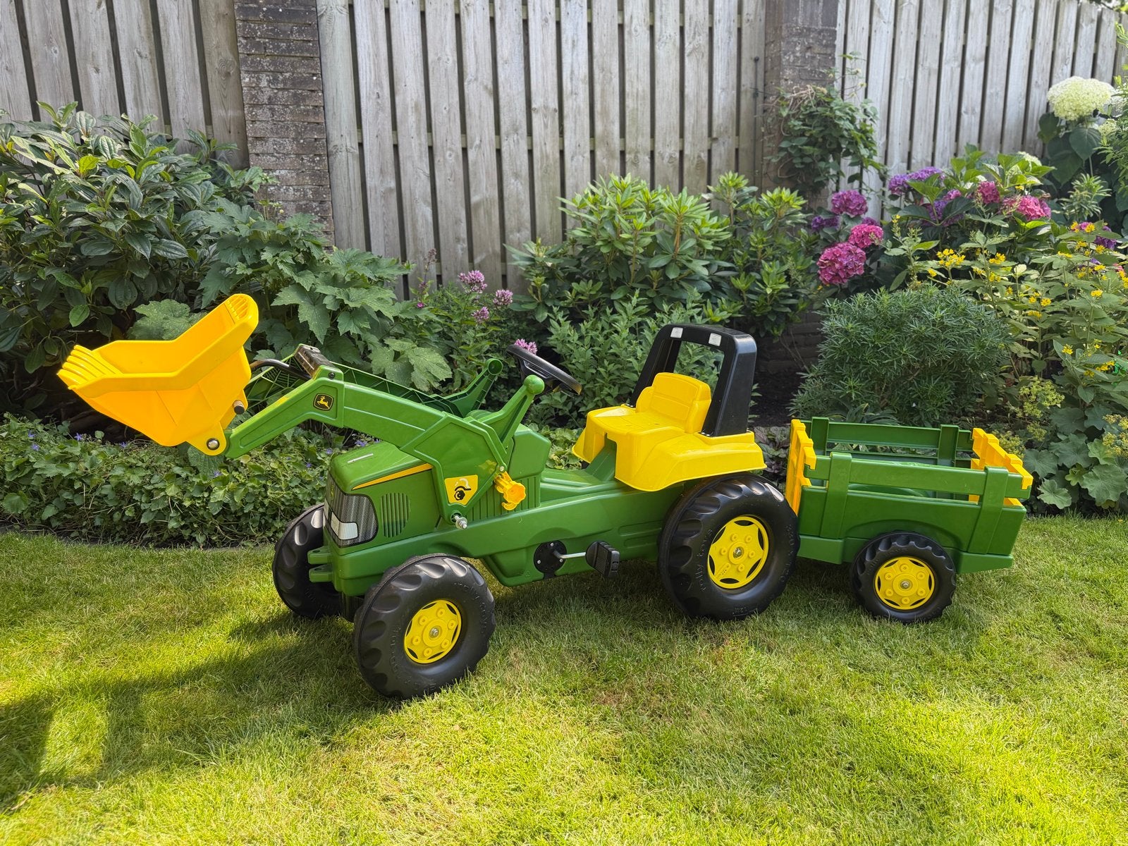 Rolly Toys John Deere traptractor met aanhanger, Ophalen, Zo goed als nieuw, Trapvoertuig