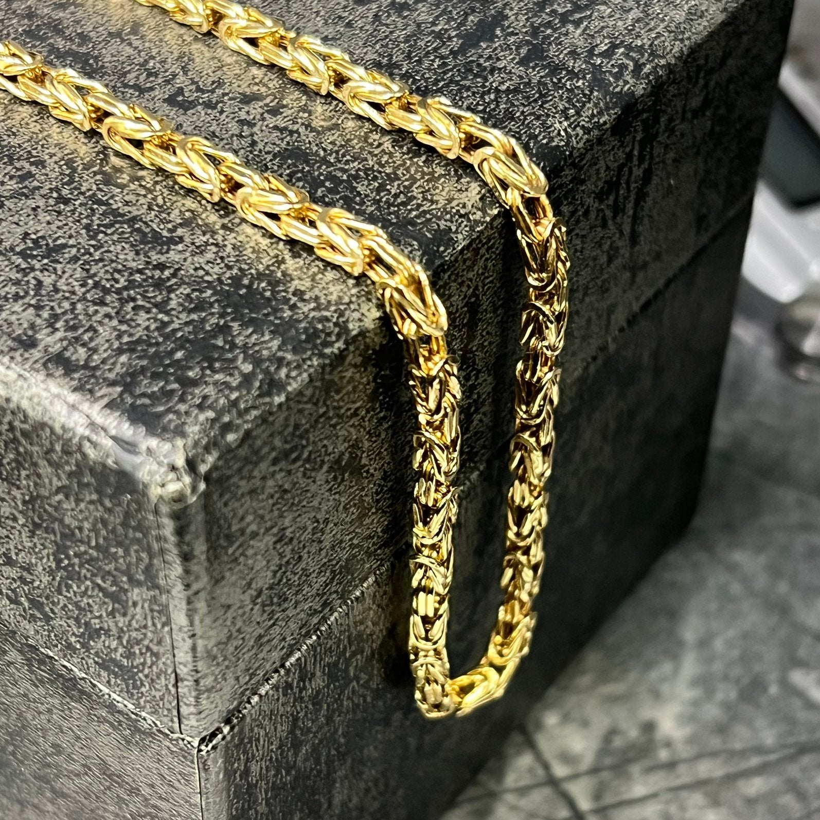 18k gouden koningsketting prachtig schakel ketting, Ophalen of Verzenden, Nieuw, Goud