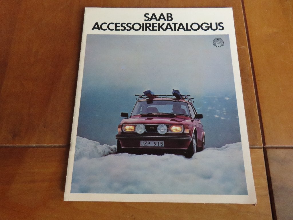 Folder Saab accessoires 1977 + prijslijst 1978, Boeken, Ophalen of Verzenden, Zo goed als nieuw, Overige merken, Saab