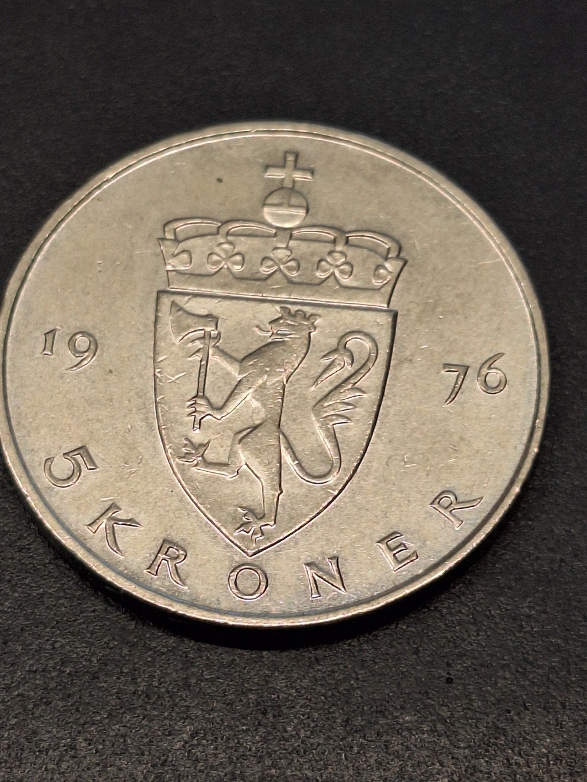 Noorwegen 5 kroner 1976, Ophalen of Verzenden, Overige landen