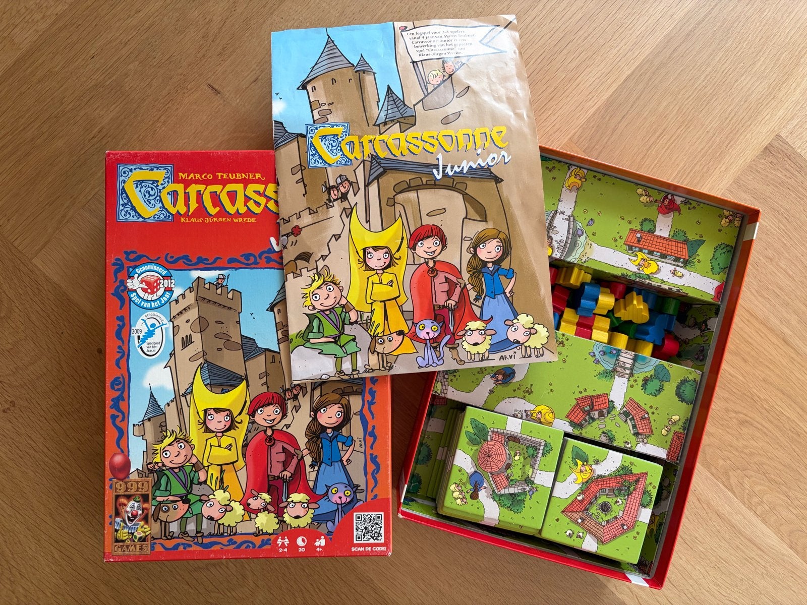 Carcassonne Junior Bordspel, in goede staat, Drie of vier spelers, Ophalen, Gebruikt