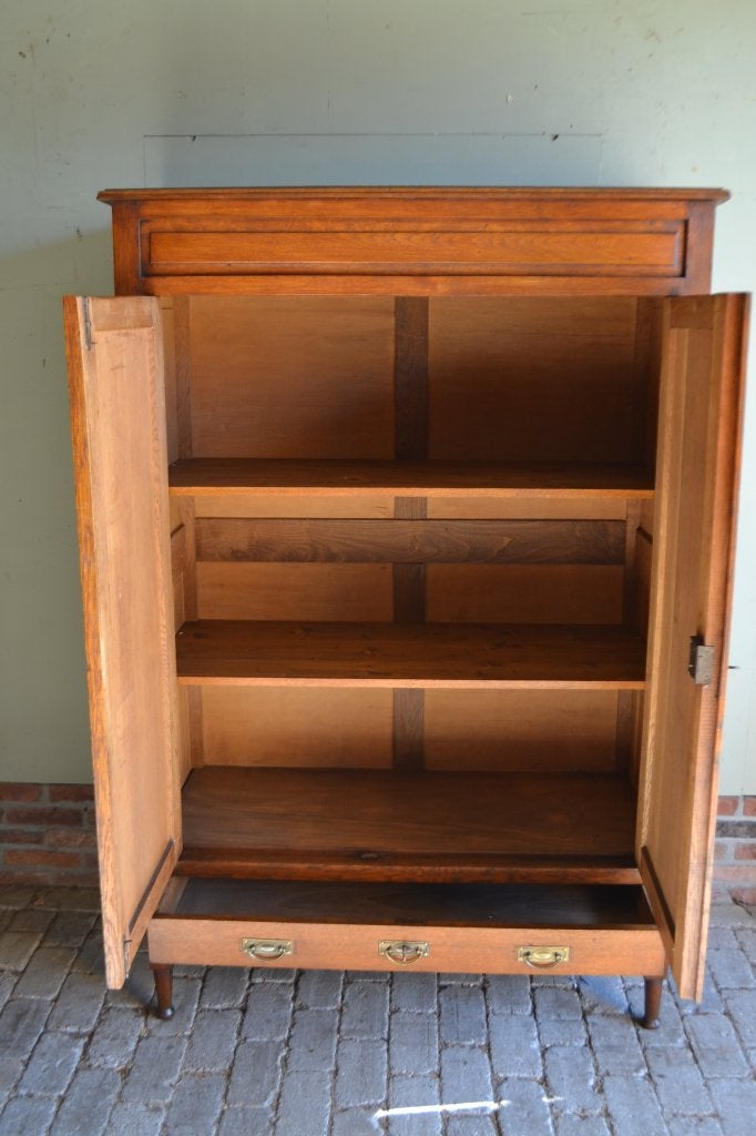 Prachtige antieke eiken houten meidenkast., Antiek en Kunst, Verzenden