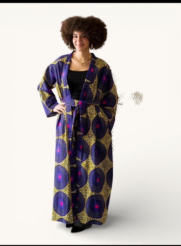 Nana Maxi Kimono - Levendige Afrikaanse Print, Kleding | Dames, Ophalen of Verzenden, Nieuw