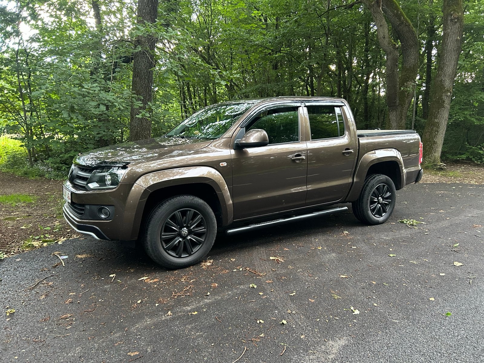 Vw Amarok 2.0 tdi, Auto's, Volkswagen, Euro 5, Stof, Bruin, 3000 kg