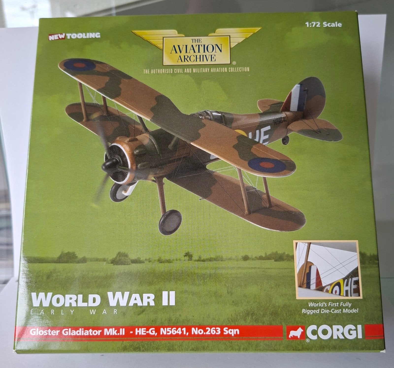 Corgi Gloster Gladiator Mk.II, Overige merken, 1:72 tot 1:144, Ophalen of Verzenden, Zo goed als nieuw