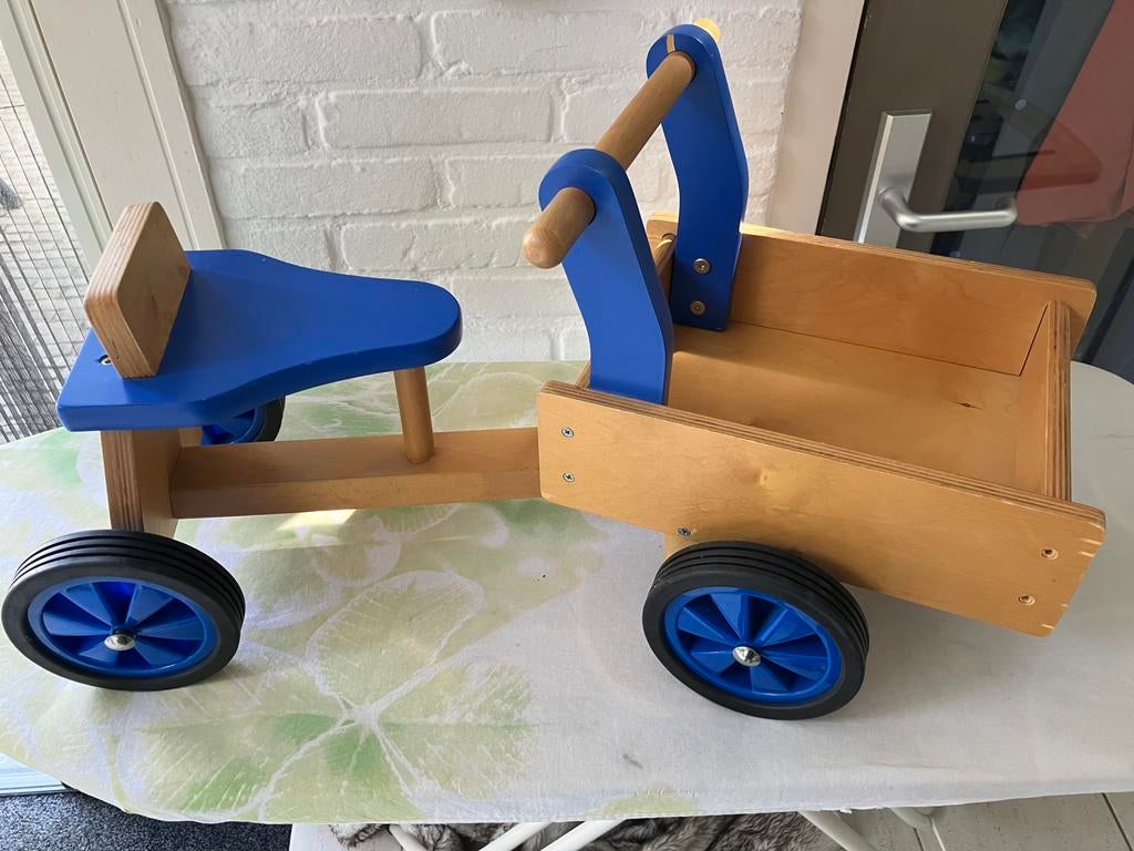 Houten loopfiets / bakfietsje voor peuters, Ophalen of Verzenden, Zo goed als nieuw, Overige merken