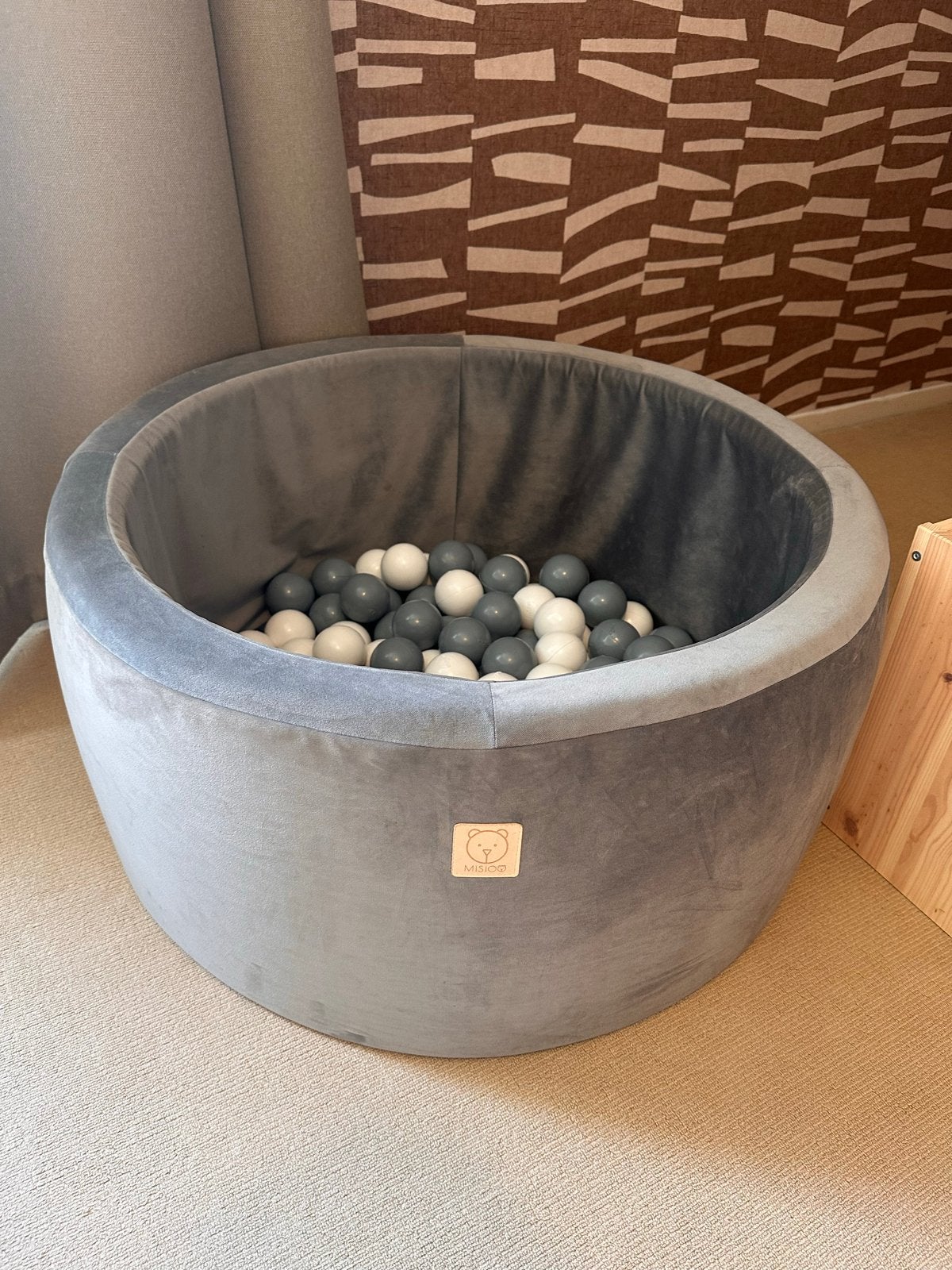 Misioo ballenbak 90 cm diameter / 40 cm hoog met ballen, Kinderen en Baby's, Speelgoed | Overig, Ophalen, Zo goed als nieuw, Jongen of Meisje