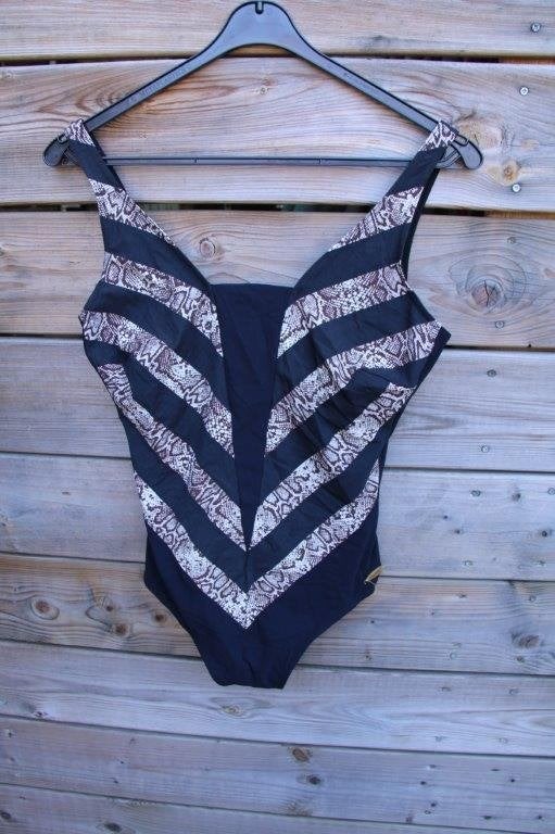 Badpak zwart/ bruin Sunflair mt 42 C Cup Vaste prijs, Kleding | Dames, Badmode en Zwemkleding, Zwart, Badpak, Ophalen of Verzenden