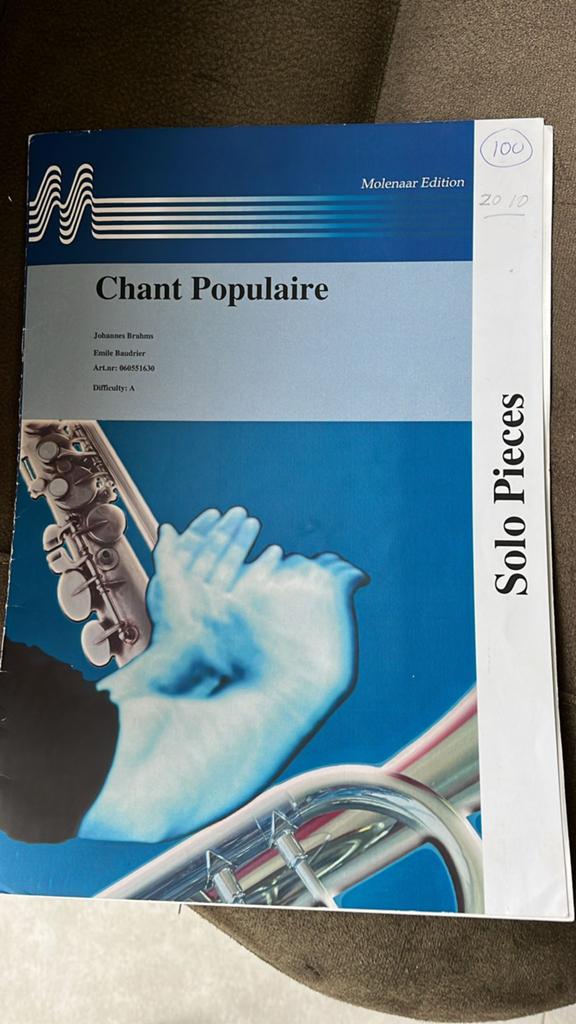Chant Populaire - Johannes Brahms - Molenaar Edition hoorn, Muziek en Instrumenten, Bladmuziek, Gebruikt, Klassiek, Artiest of Componist