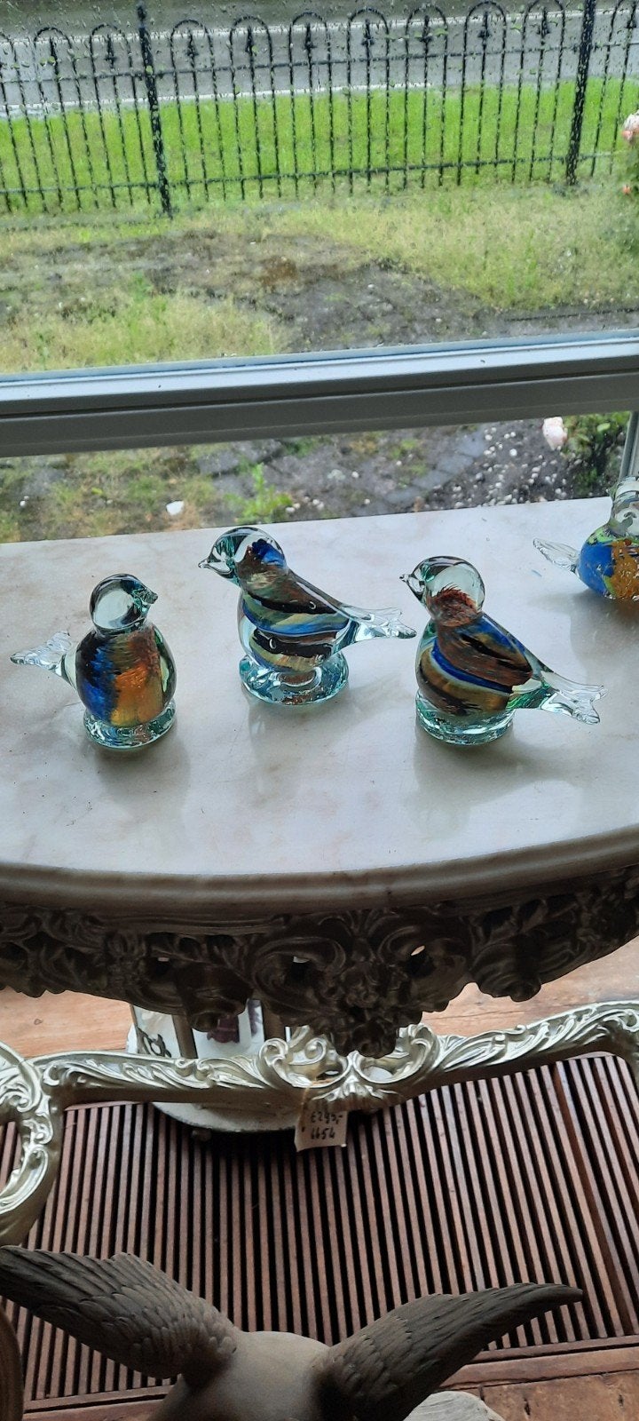 Set van 4 glazen murano vogels - decoratieve kunst, Antiek en Kunst, Ophalen of Verzenden