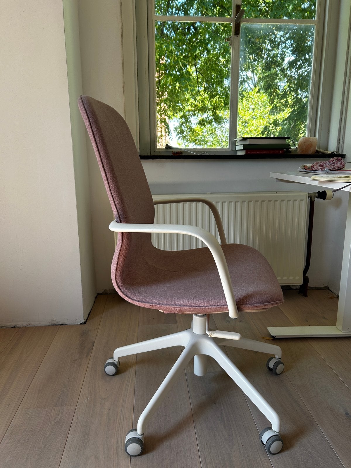Roze IKEA LANGFJALL bureaustoel met hoge rugleuning, Ophalen, Gebruikt, Roze, Bureaustoel