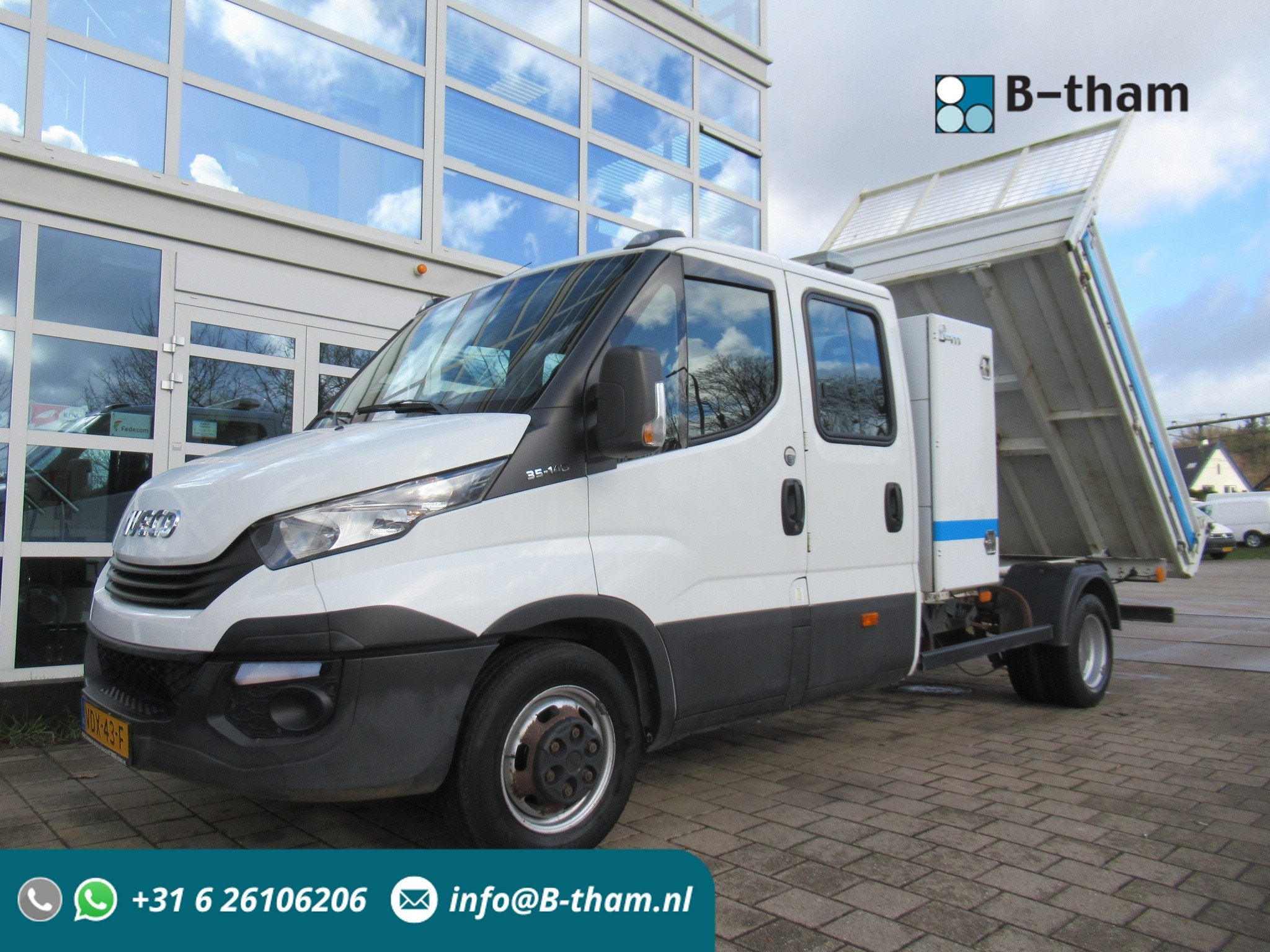 Iveco Daily 35C14D 2.3 100KW EURO6 410 DOKA Dubbelcabine Kip, 136 pk, Gebruikt, Euro 6, Iveco