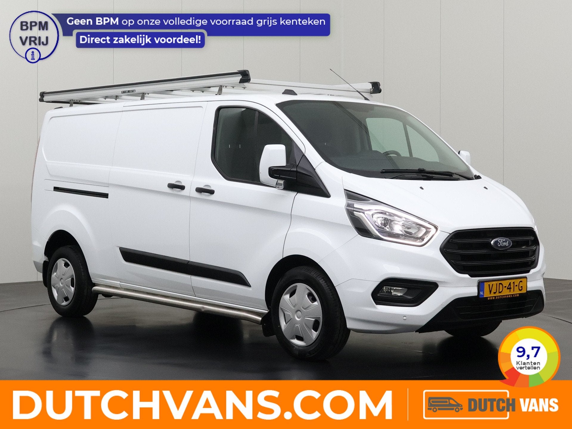 Ford Transit Custom 2.0TDCI Lang Imperiaal | Trekhaak | Airc, Voorwielaandrijving, Dealer onderhouden, Stof, 4 cilinders