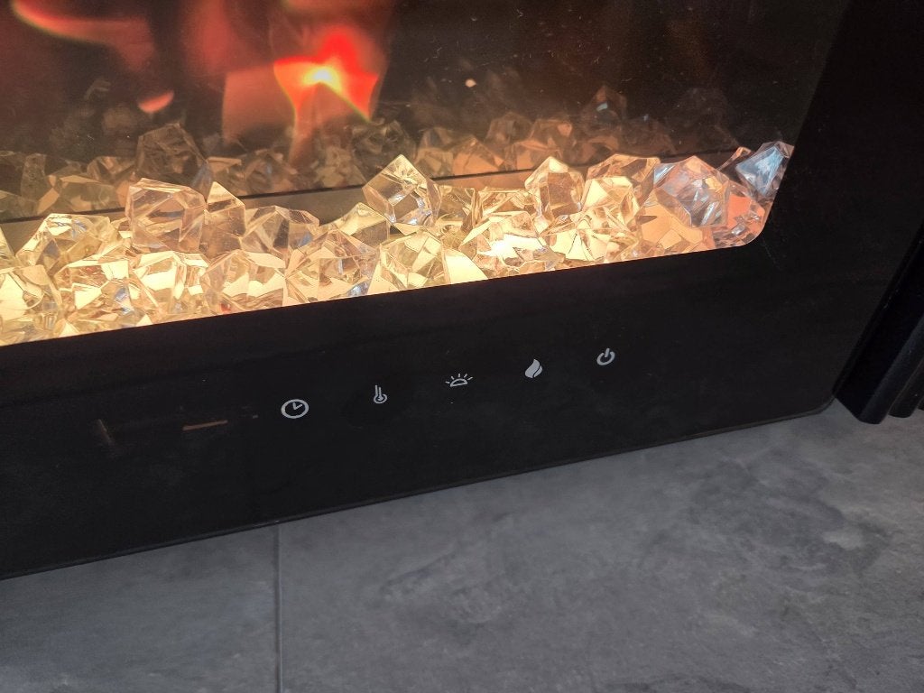 Tv kast met electrische openhaard, Huis en Inrichting, Ophalen, 150 tot 200 cm, Zo goed als nieuw, Minder dan 100 cm