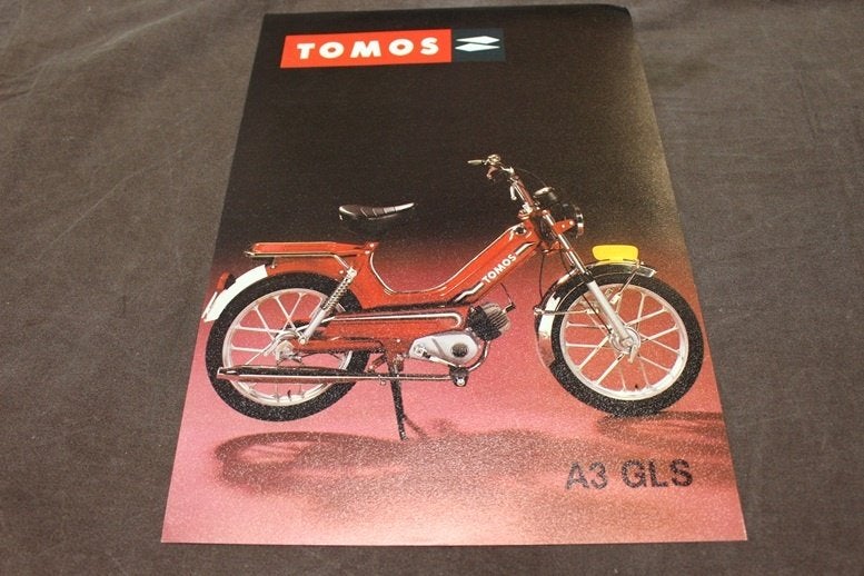 Tomos A3 GLS bromfiets verkoop folder, Fietsen en Brommers, Handleidingen en Instructieboekjes, Ophalen of Verzenden, Zo goed als nieuw
