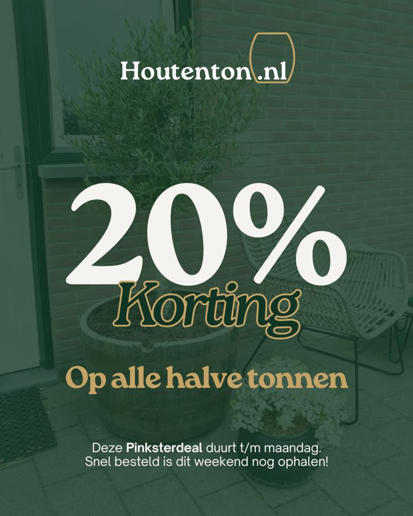 Houten Plantenbak Whisky Vat Half - Optioneel met Wieltjes, Ophalen, Gebruikt, Balkon, Rond