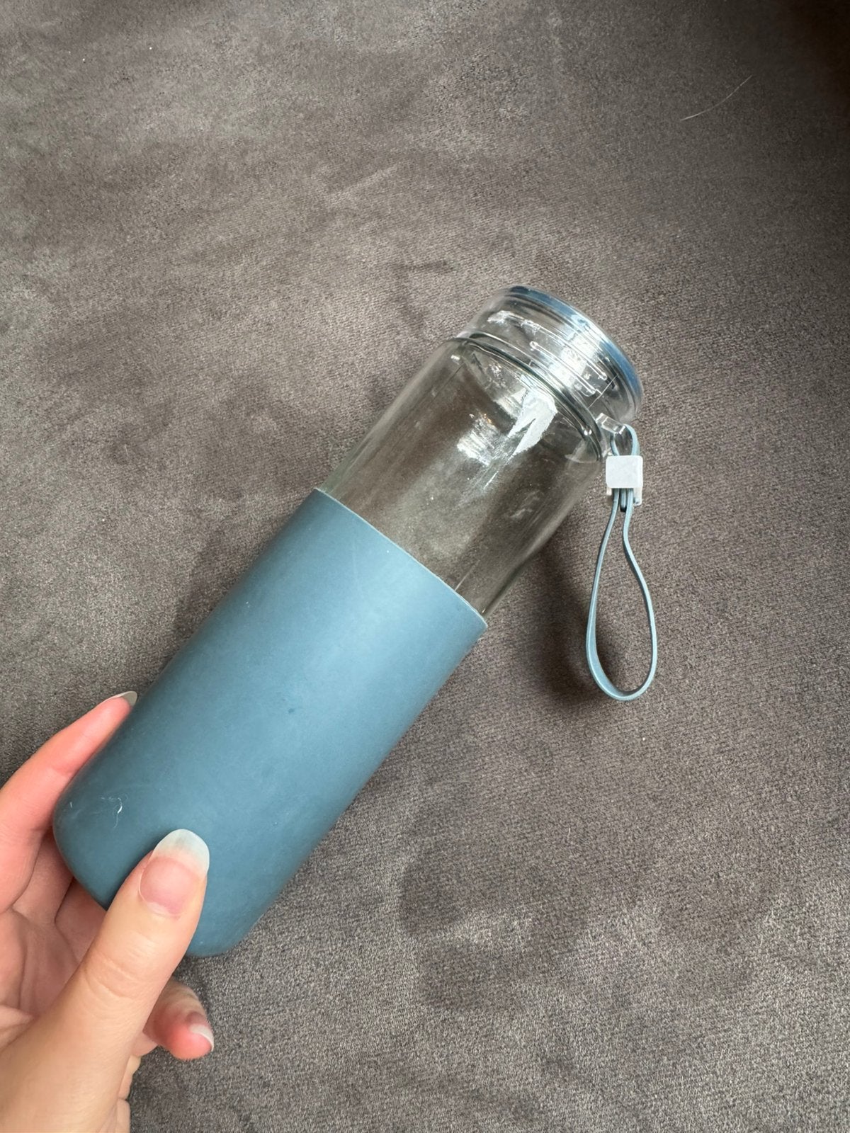 Glazen drinkfles, Ophalen, Gebruikt