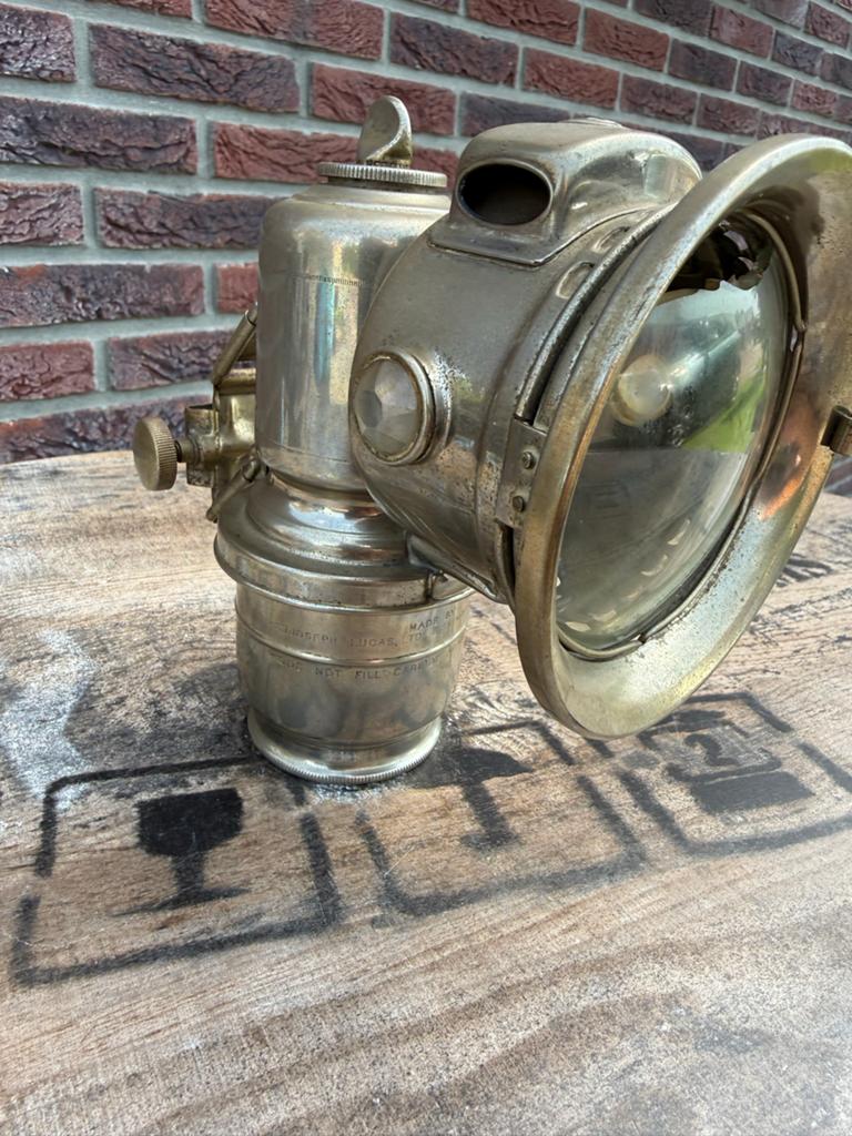 Antieke calcia club Acetyleen Fietslamp, Ophalen of Verzenden