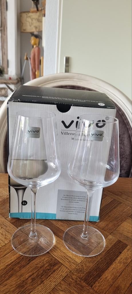Vivo Villeroy & Boch witte wijnglazen (6 stuks) 5 e.p.st, Nieuw, Ophalen of Verzenden, Overige merken, Glas