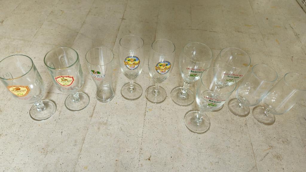Diverse Grolsch glazen 10 verschillende, Ophalen of Verzenden, Zo goed als nieuw, Bierglas