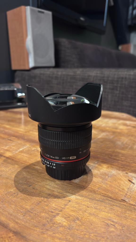 Samyang 14mm f/2.8 ED AS IF UMC Groothoeklens, Audio, Tv en Foto, Fotografie | Lenzen en Objectieven, Ophalen of Verzenden, Zo goed als nieuw