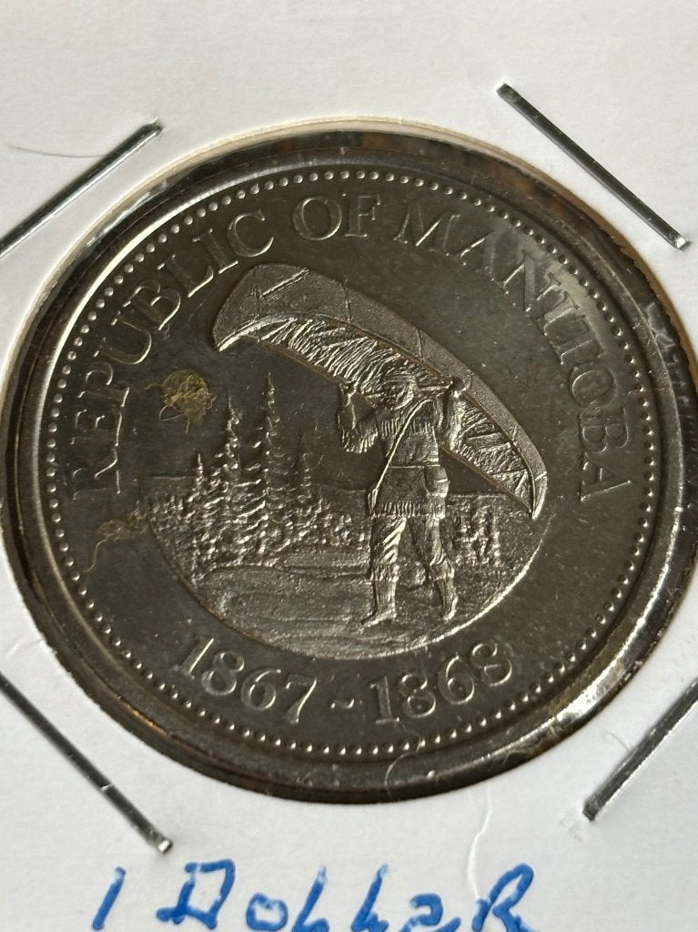 1 Dollar 1975 Manitoba, Ophalen of Verzenden, Overige materialen, Buitenland