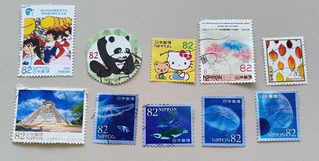 Japan divers 8 gest, Ophalen of Verzenden, Gestempeld, Oost-Azië